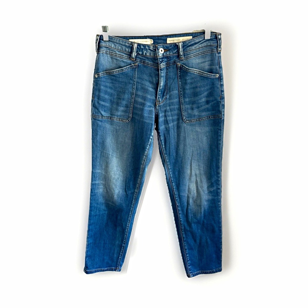 Pilcro and the Letterpress Womens Slim Fit Boyfriend Jeans Blue Medium Wash 29